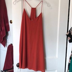 Rust orange slip dress